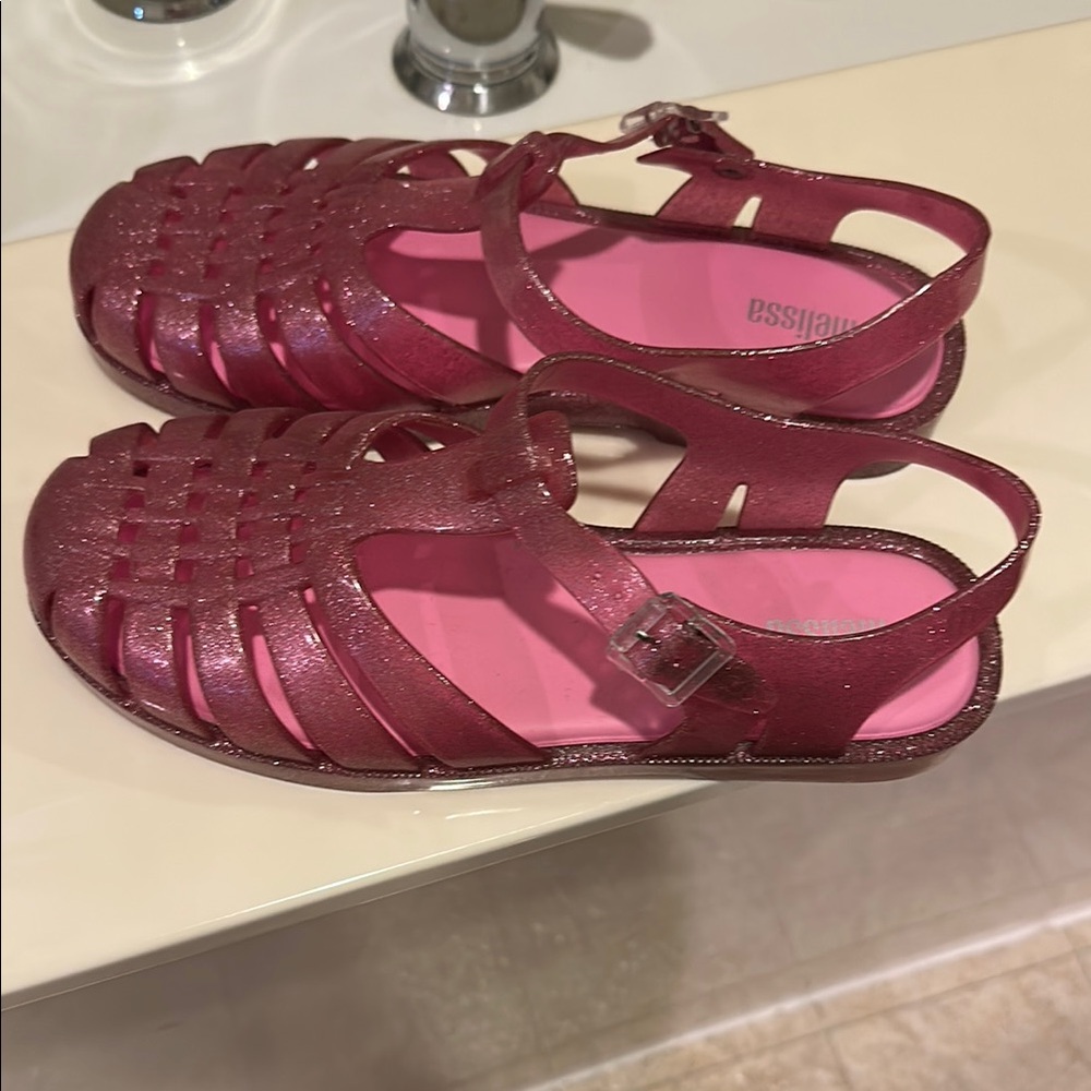 Metallic Pink Sandals